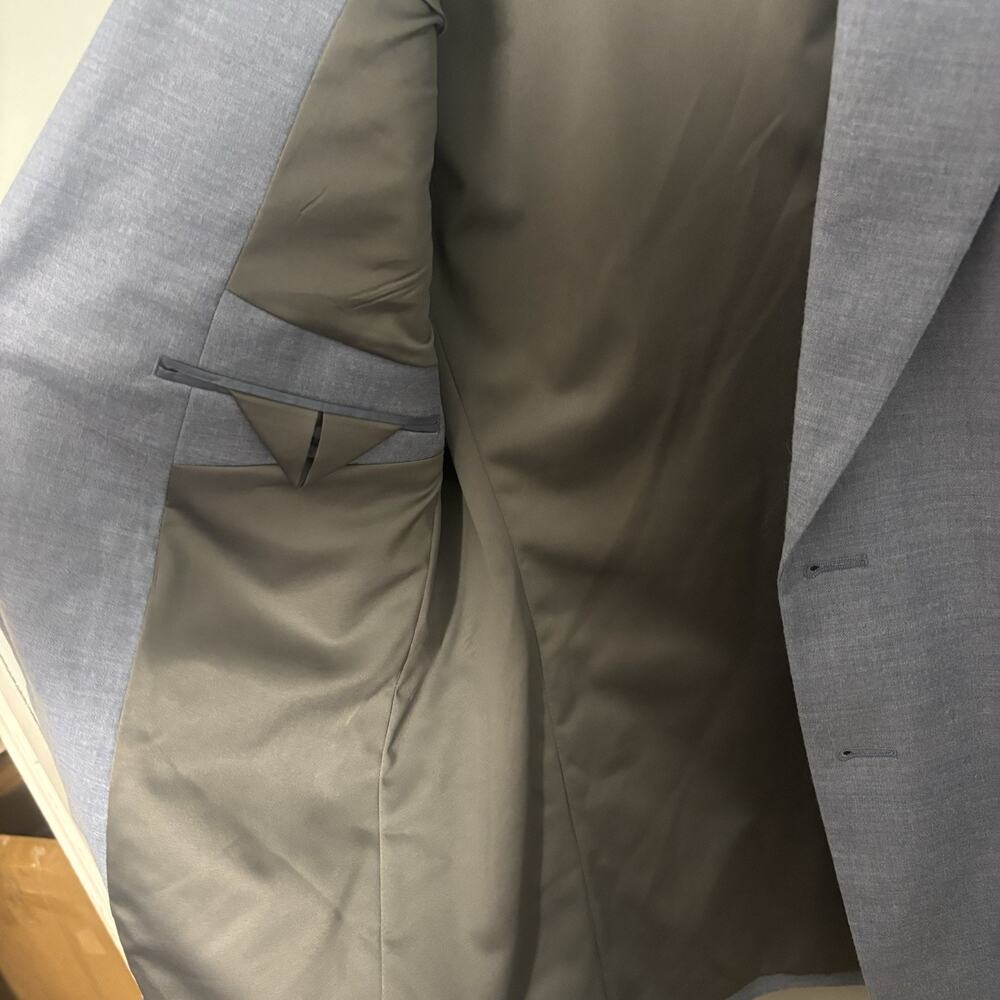 NWT EXPRESS Men’s 38S Blue Sports Jacket Blazer Suit Coat New Wool Blend - Picture 5 of 10